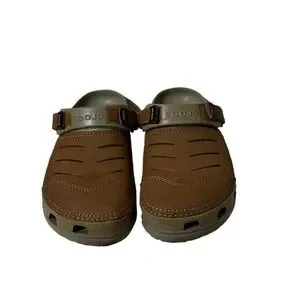 CROCS Yukon Mens Lightweight Leather Sandals - Khaki/Coffee Mens Size 7 EUC CROCS | Shoes | Crocs Yukon Mens Lightweight Leather Sandals  main image 2